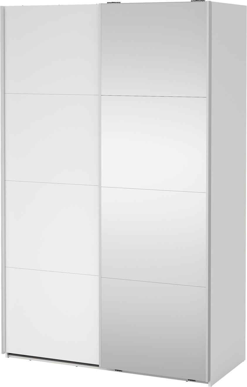 Garderobeskab Vesterholm Arden skydedør med helspejl hvid H220ÃB138,5ÃD66,6 cm FSC