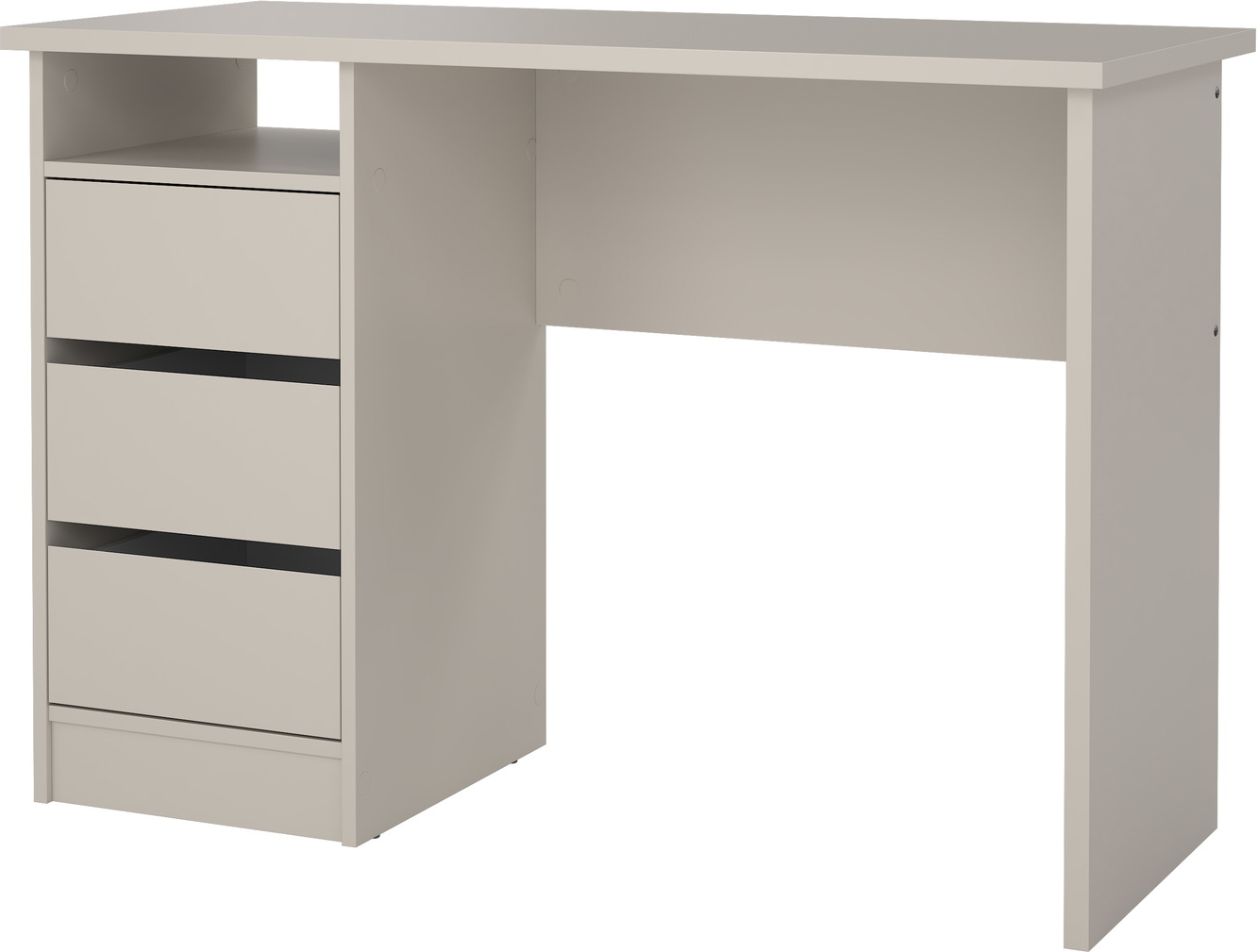 Skrivebord Vesterholm Function Plus  -  kashmir, 110 x 48,5 cm, 3 skuffer  åbent rum, FSC-spånplade