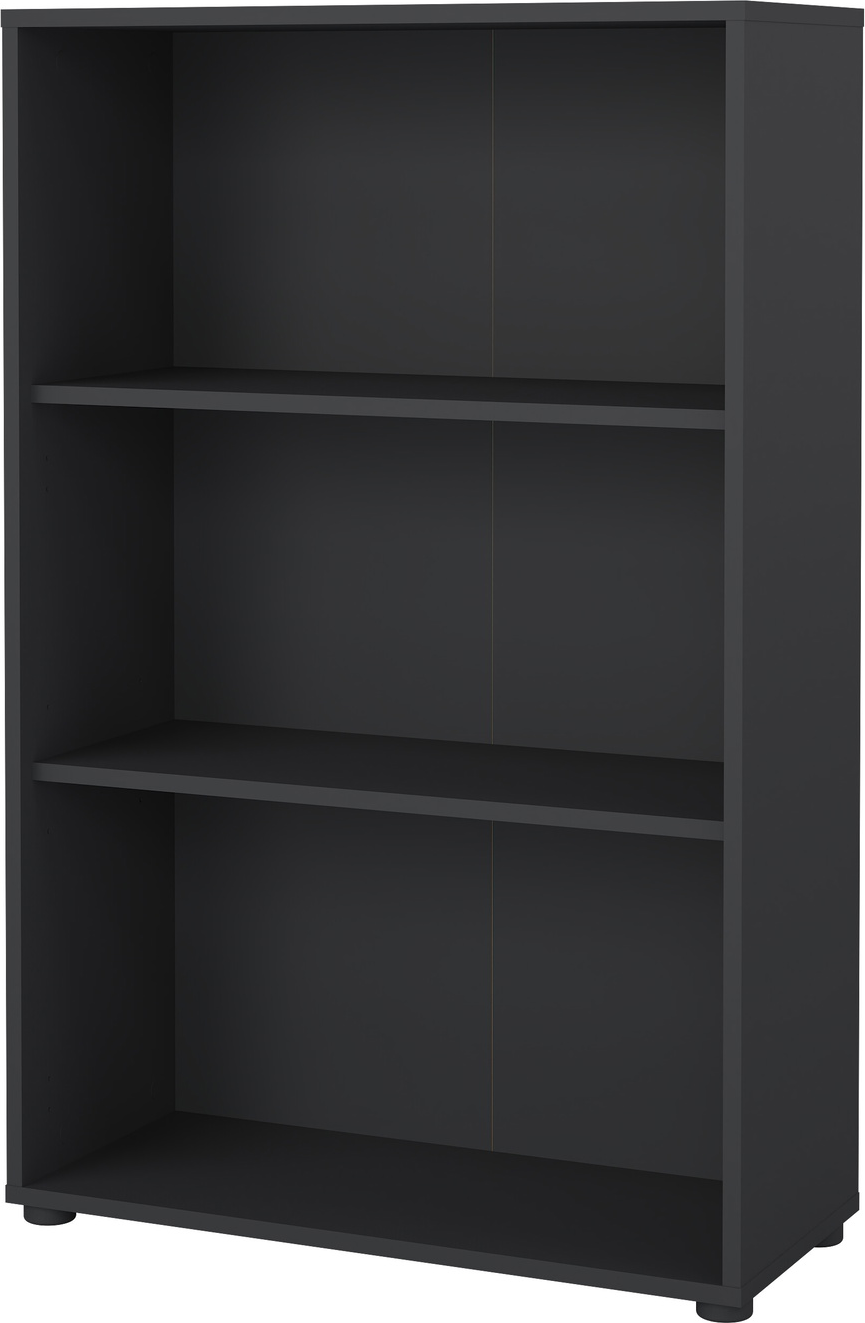 Bogreol Vesterholm Formé mat grå, spånplade/MDF, 2 hylder, H124 x B80 x D34 cm
