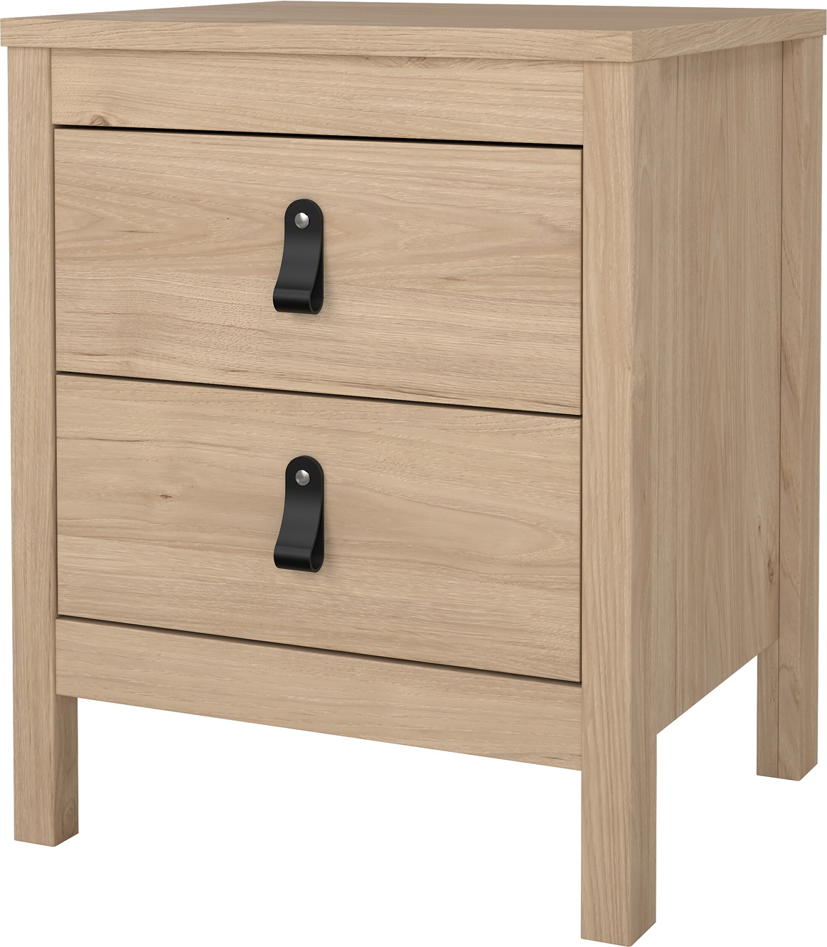 Sengebord Vesterholm Lunor natbord, 2 skuffer, Jackson Hickory, H54ÃB44ÃD38 cm, FSC-certificeret, fremstillet i Danmark