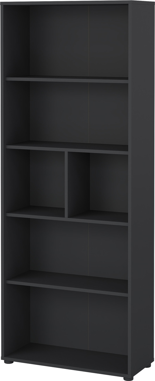 Bogreol Vesterholm Formé 4 hylder, mat grå, spånplade, bagpanel MDF, H204ÃB80ÃD34 cm
