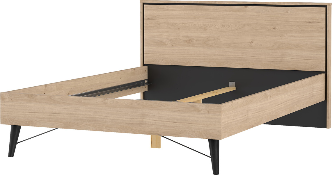 Sengeramme Vesterholm Askø 140x200 cm, Jackson Hickory, spånplade, uden lamelbund
