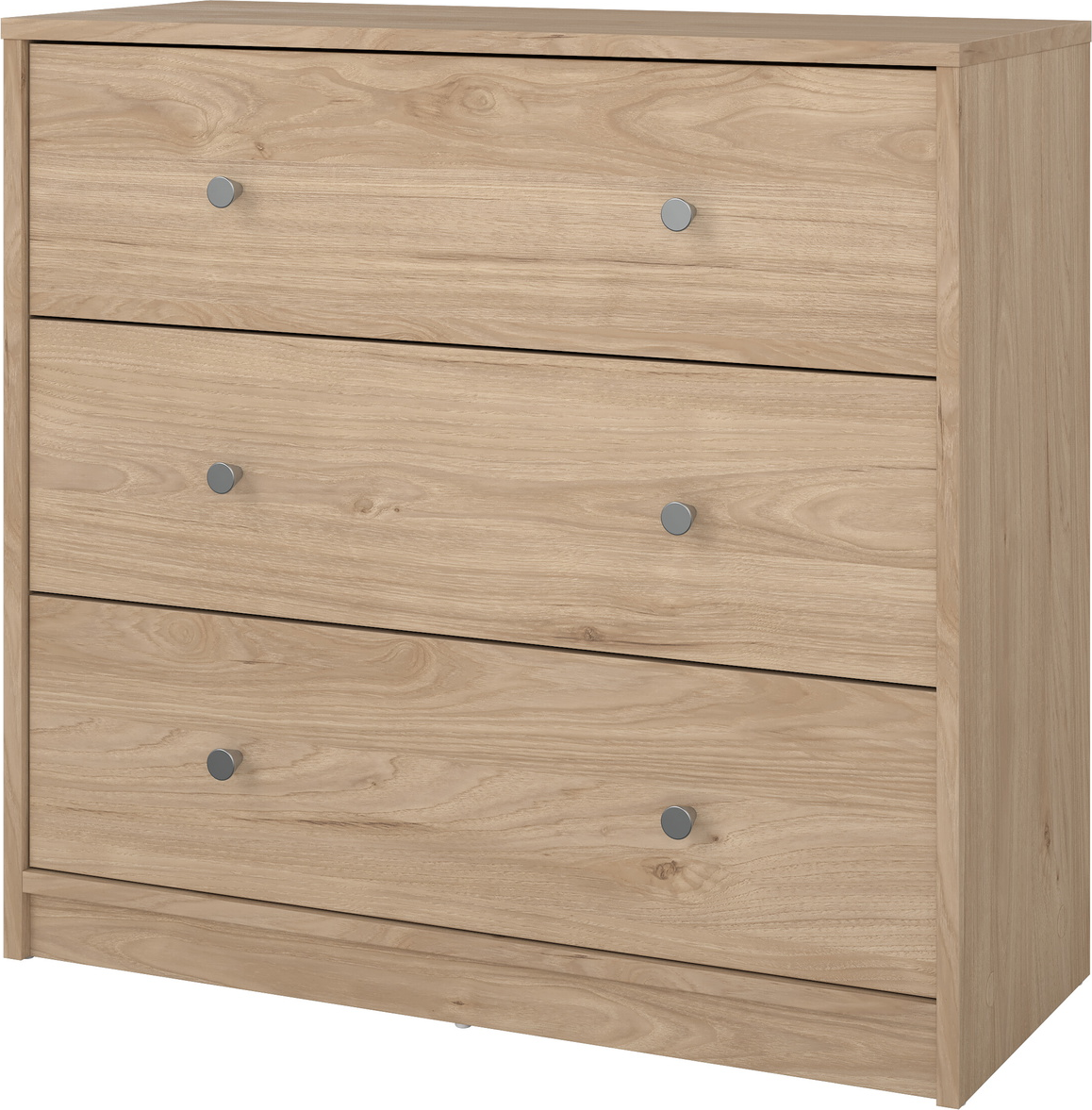 Kommode Vesterholm May, vægmonteret 3 skuffer, Jackson Hickory, H68ÃB72ÃD30 cm