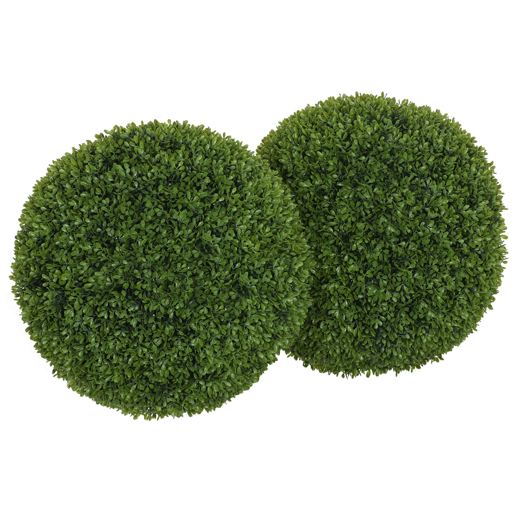Sæt med 2 buksbomkugler, kunstige planter, stueplanter med UV-beskyttelse, dekorative planter, til indendørs og udendørs brug, grøn