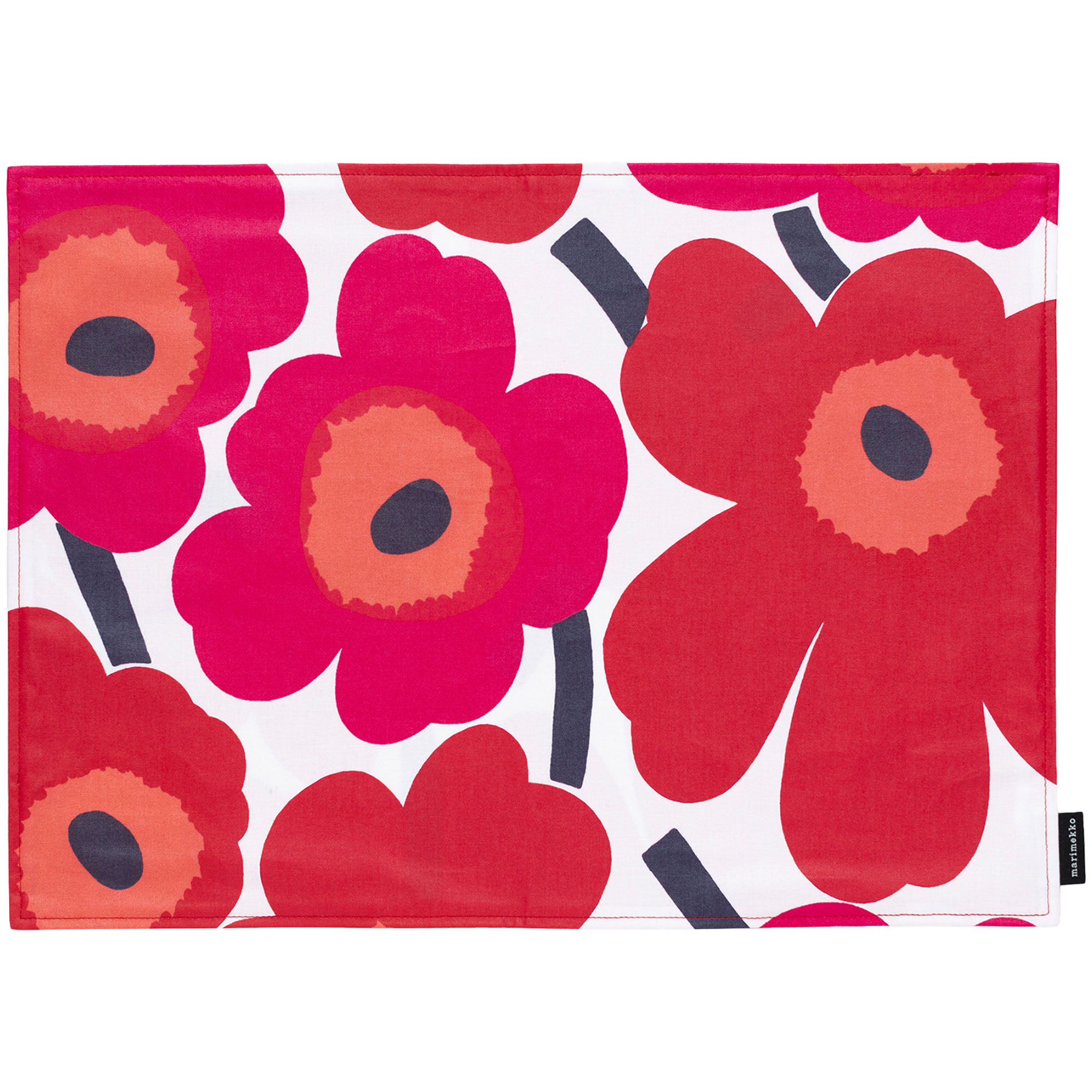 Marimekko Unikko dækkeserviet 31 x 42 cm, rød/hvid