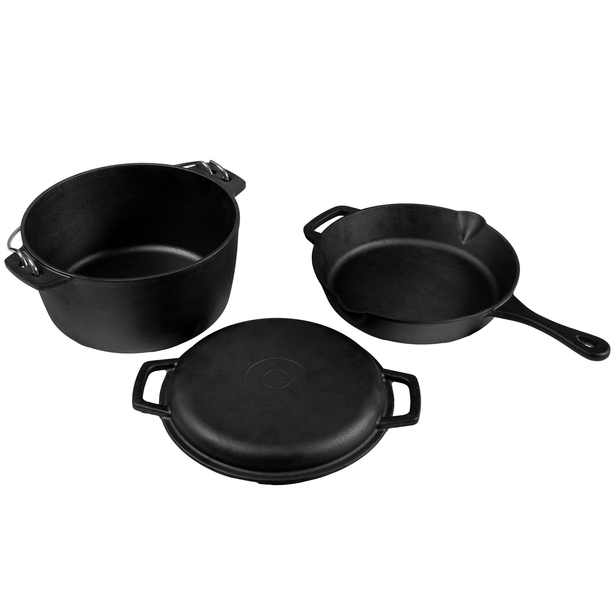 Espegard Stegepande + gryde + låg, støbejern