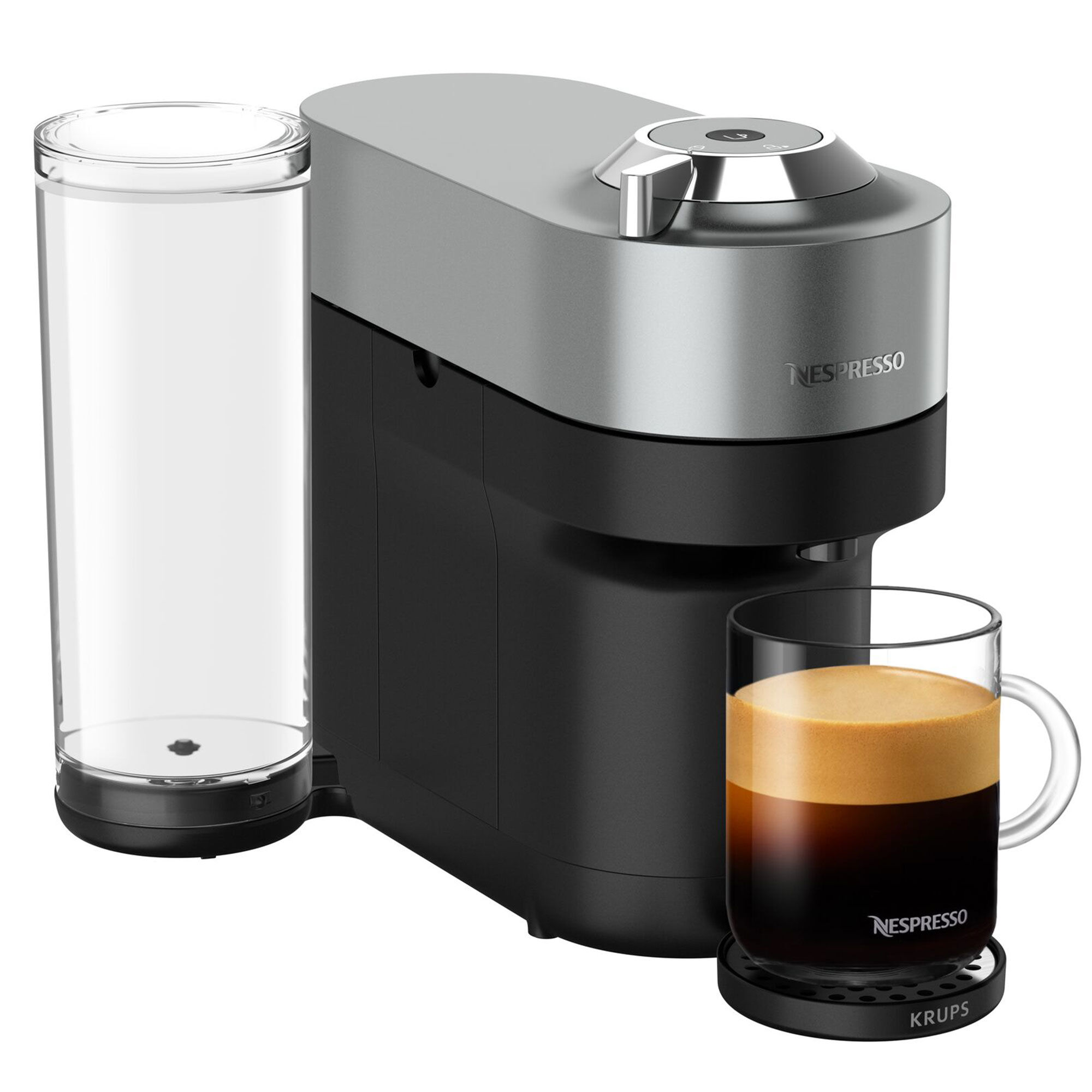 Nespresso by Sage SNV 125 Vertuo Pop+ Deluxe kapselmaskine, titan