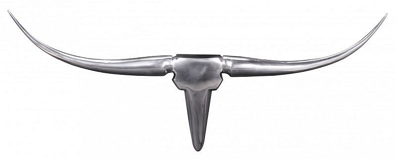 Tyrgevir til vægdekoration, 74 cm, aluminium, sølvfarvet