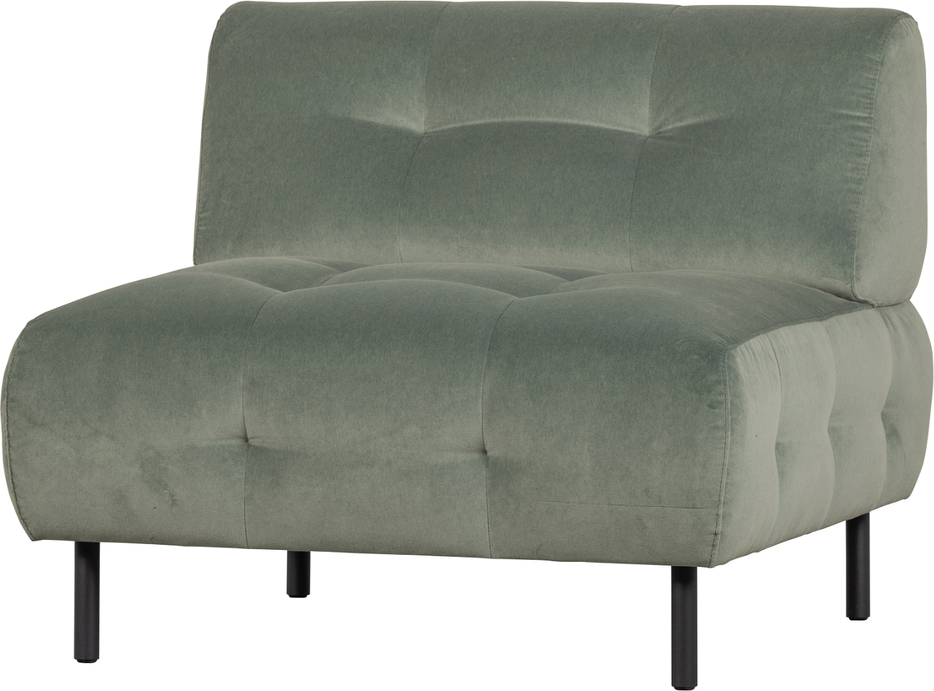 Loungestol/lænestol WOOOD Exclusive Lloyd bleggrøn vasket fløjl 90x90x75 cm