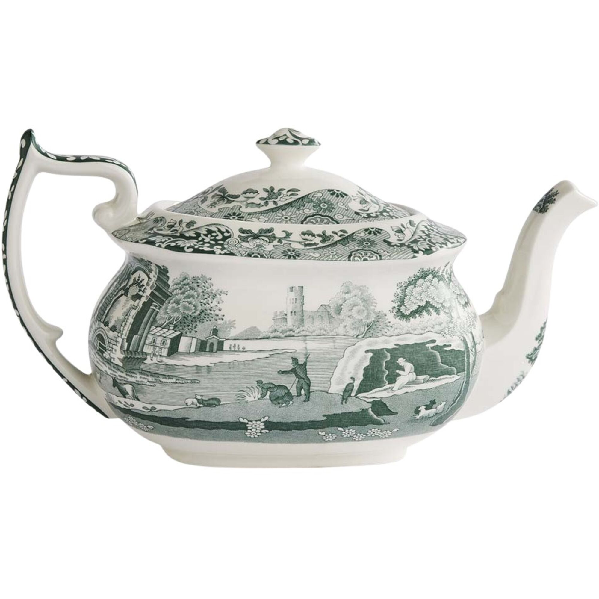 Spode Heritage Green Italian tekande, grøn/hvid