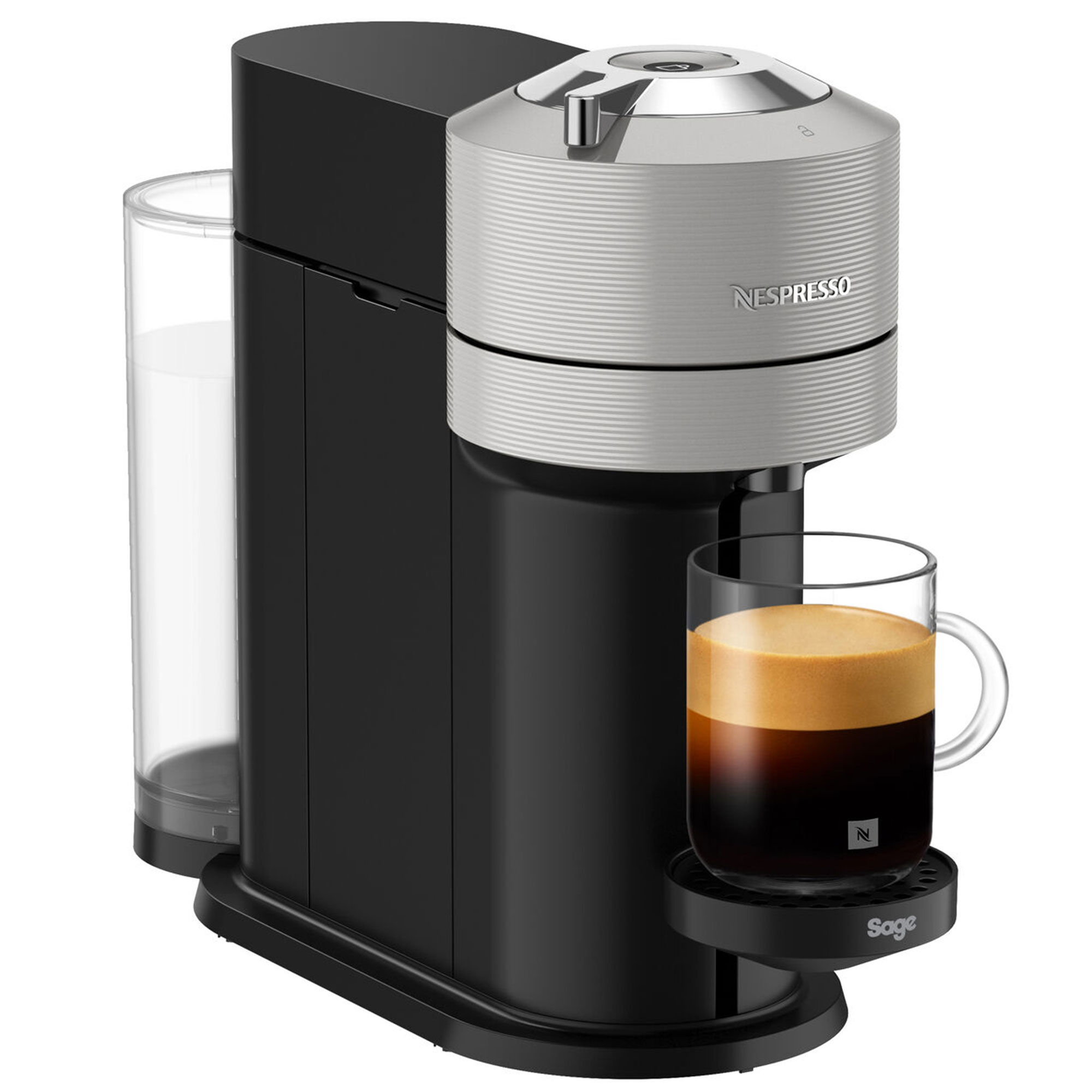 Nespresso by Sage SNV 520 Vertuo Next kapselmaskine, lysegrå
