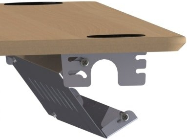 Kabelbakke ZenNord FlexDesk svingbar justerbar 96 - 166 cm sølv metal kabelstyring
