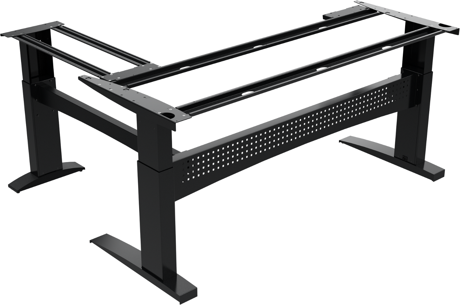 Hæve-/sænkestel ZenNord FlexDesk 3-søjlet sort, højdejustering 65 - 122 cm, længde 156 - 196 cm, bæreevne 150 kg