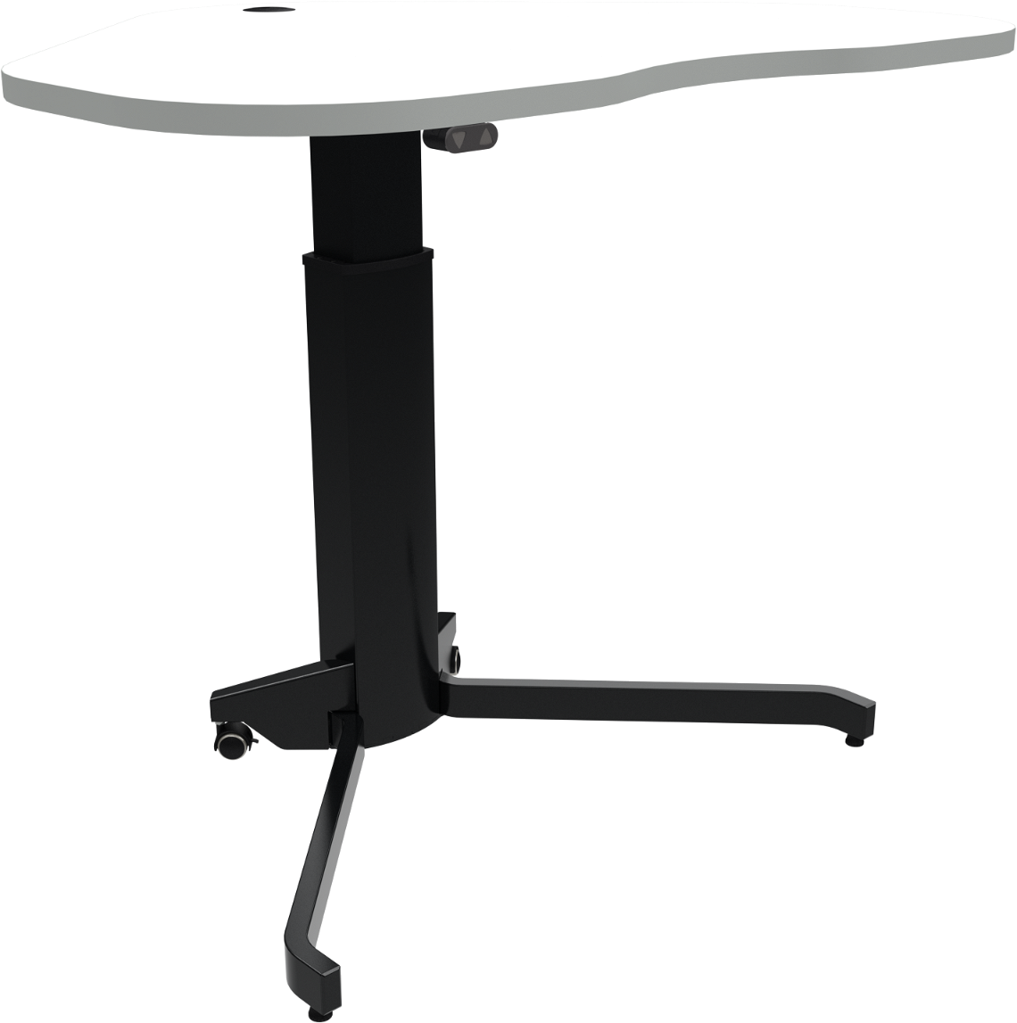 Enkeltben el-hæve-/sænkebord ZenNord AeroTable hjerteformet 117 x 90 cm H68-120