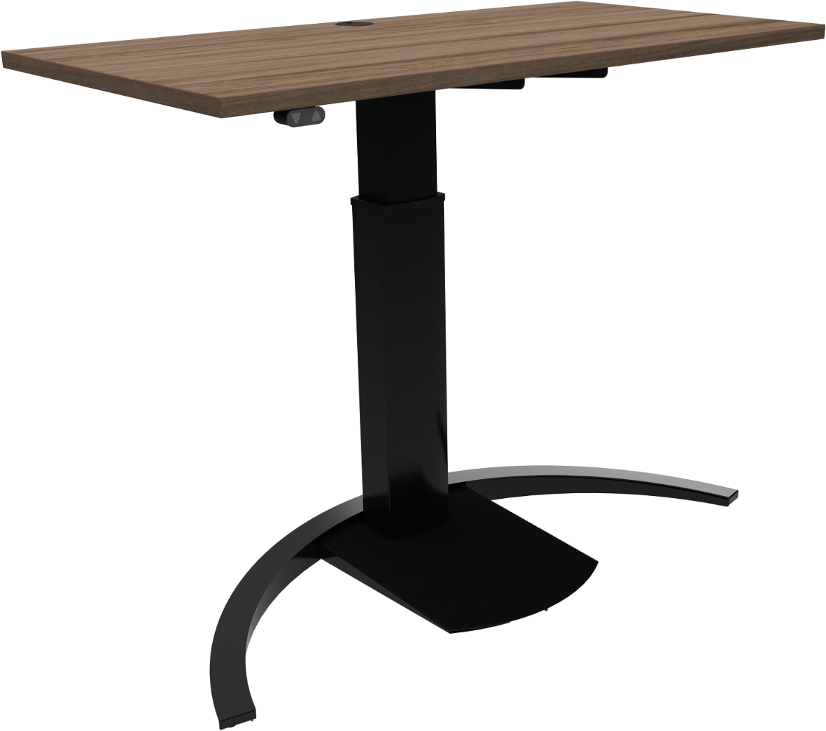 Enkeltben hæve-sænkebord ZenNord ErgoTable 68-120 cm 120x60 cm melamin valnød