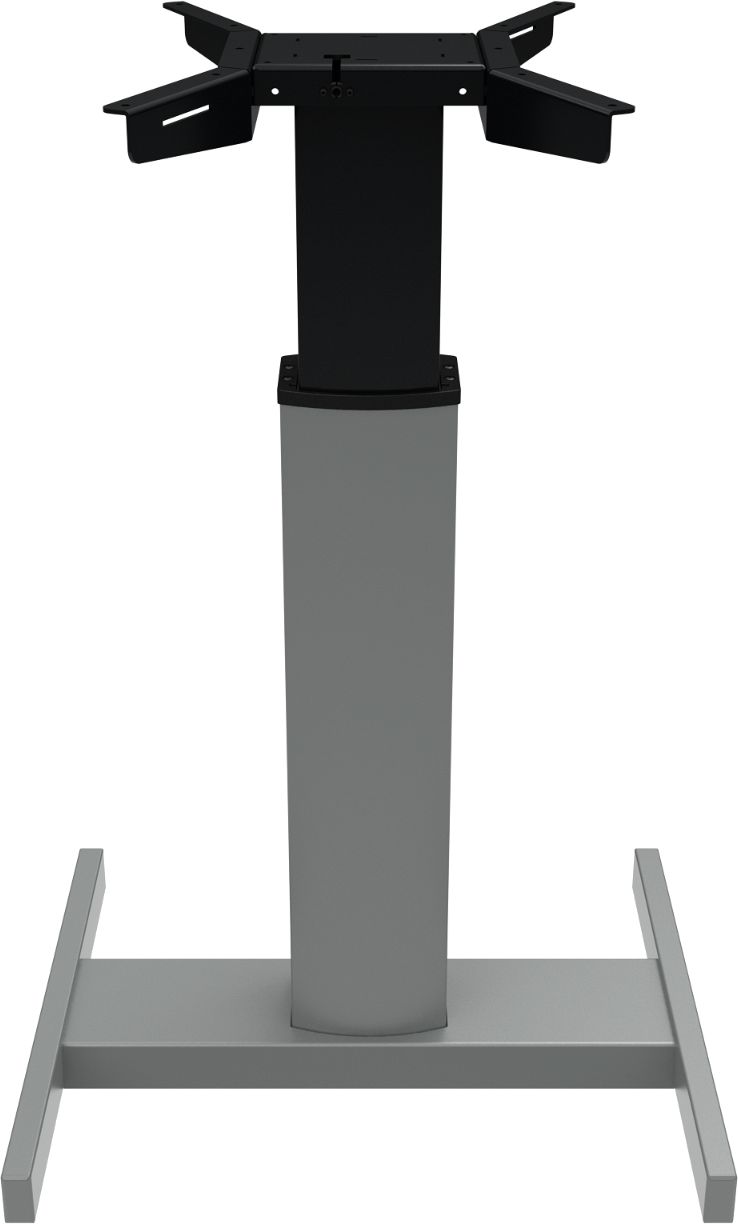 Hæve-/sænkestel ZenNord MotionMate 1-søjlet sølv med hjul & batteri højde 68-120 cm