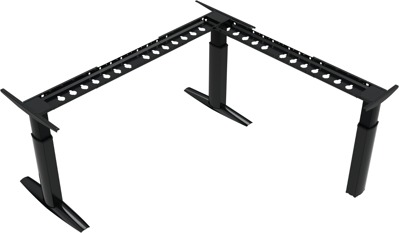Hæve-/sænkestel ZenNord ElevateLine sort metal med kabelbakke højdejusterbar 68-120 cm