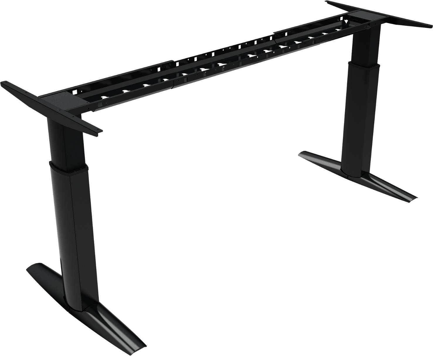 Hæve-/sænkestel ZenNord ElevateLine  -  sort metal understel med højdejustering 68-120 cm og integreret kabelbakke