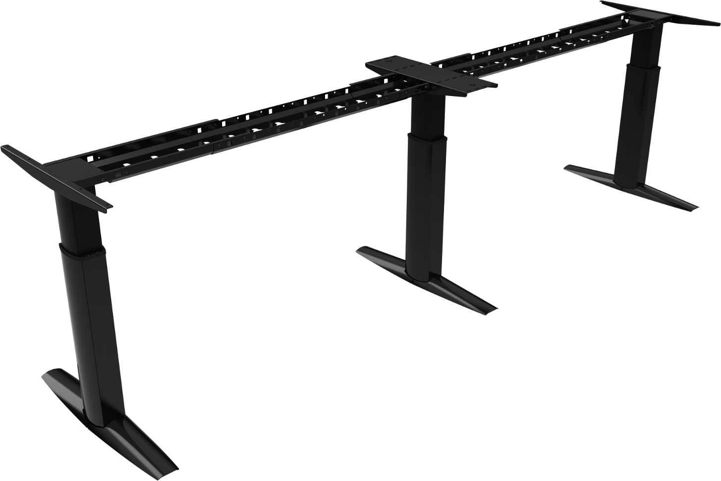Hæve-sænkestel ZenNord ElevateLine 68-120 cm højde 400x78 cm sort metal med kabelbakke