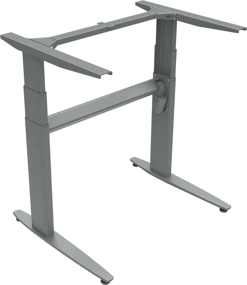 Hæve-/sænkestel ZenNord MoveMate sølv justerbart 68-120 cm til kontorbord metalramme