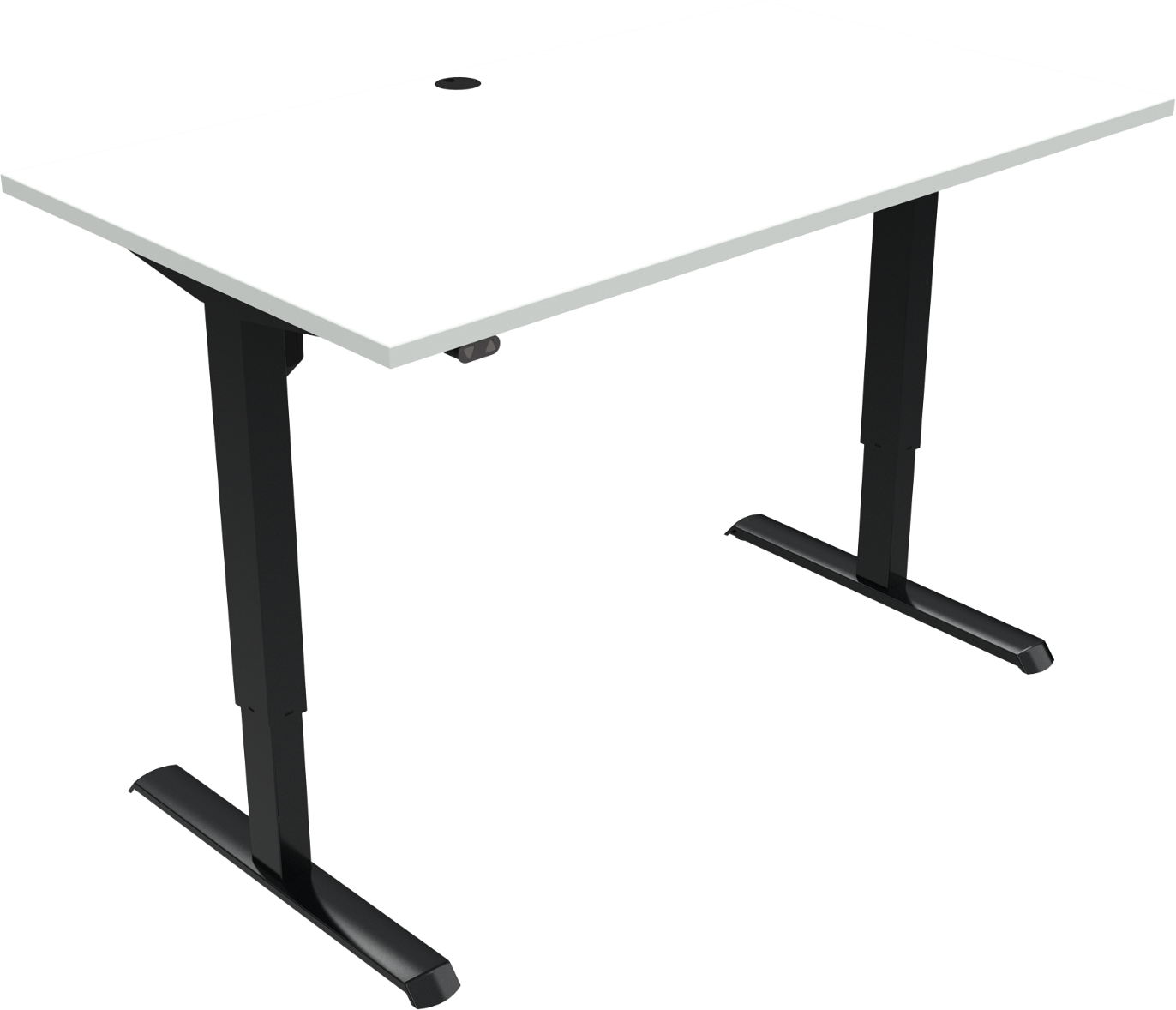 Hæve-/sænkebord ZenNord AdaptDesk to-bens 140x80 cm justerbar 68-118 cm hvid/sort