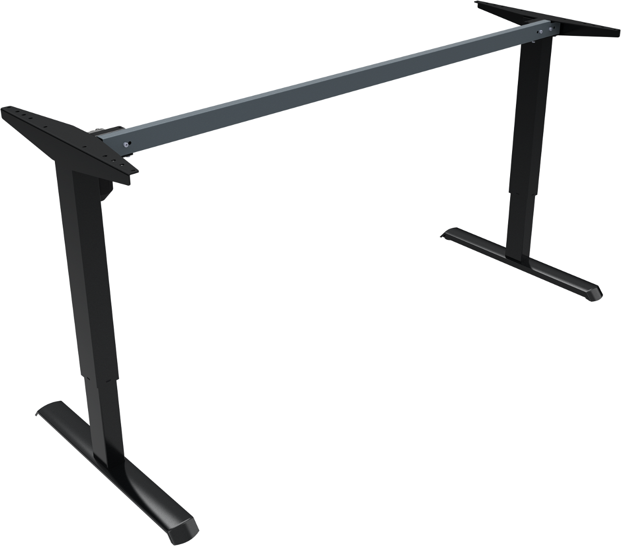 Hæve-/sænkestel ZenNord AdaptDesk i sort metal  -  højdejusterbart 68-118 cm, hurtig montering, EN527 TÃV-certificeret