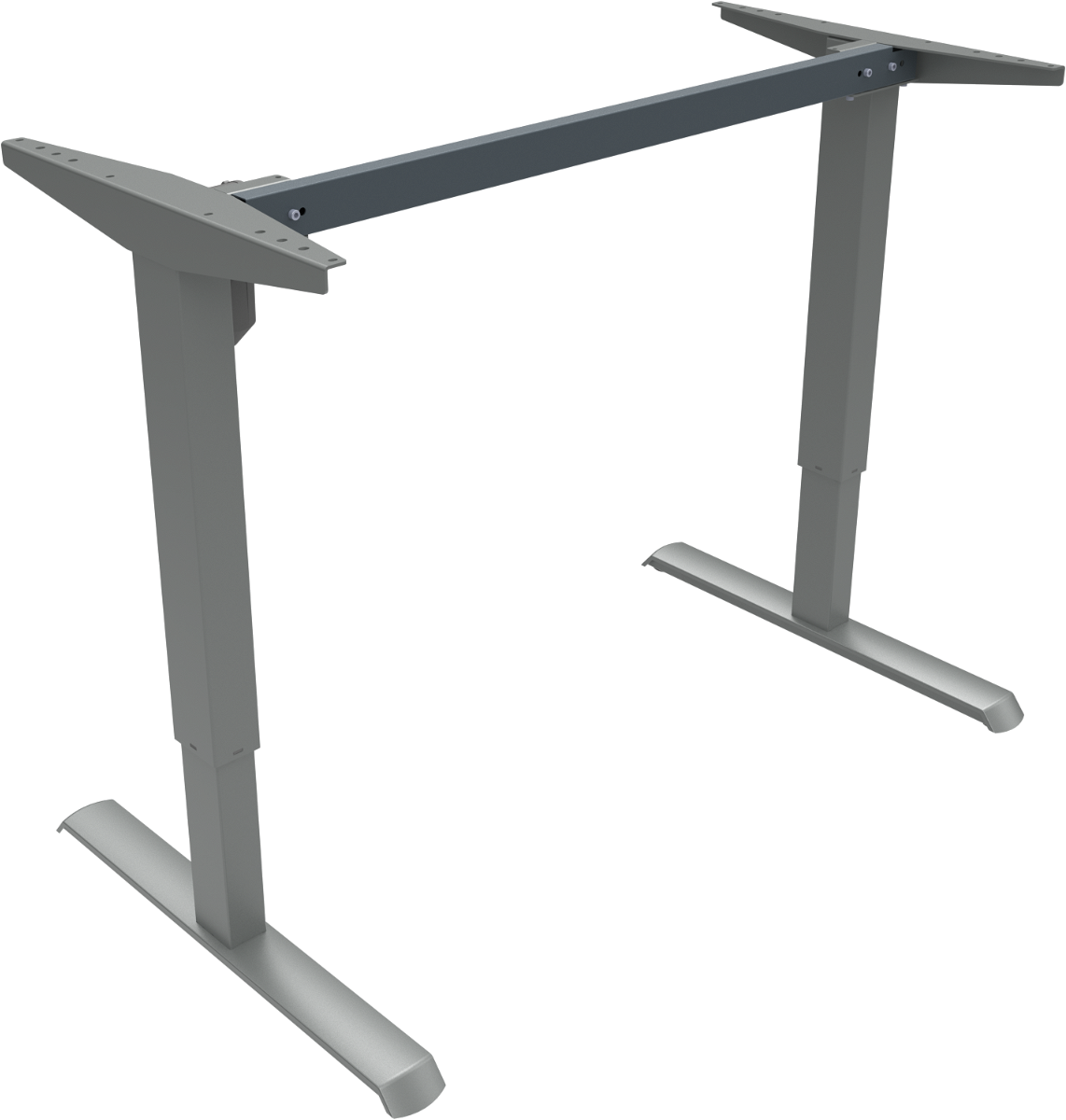 Hæve-/sænkestel ZenNord AdaptDesk robust metalstel sølv justerbar 68-118 cm