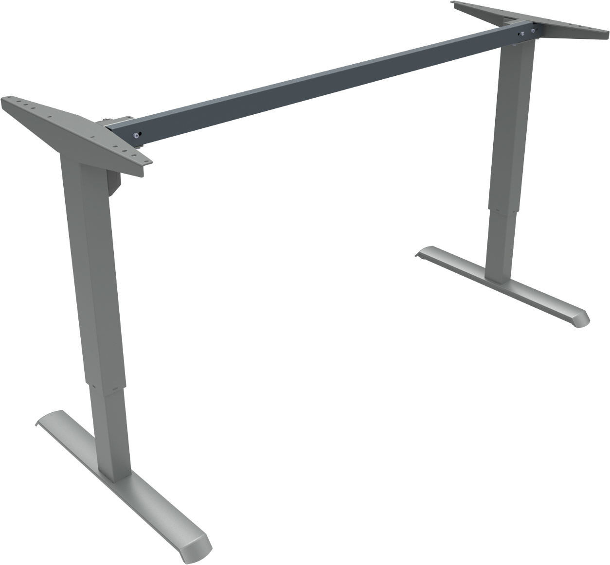 Hæve-/sænkestel metal ZenNord AdaptDesk sølv 68-118 cm højdejustering TÃV EN527