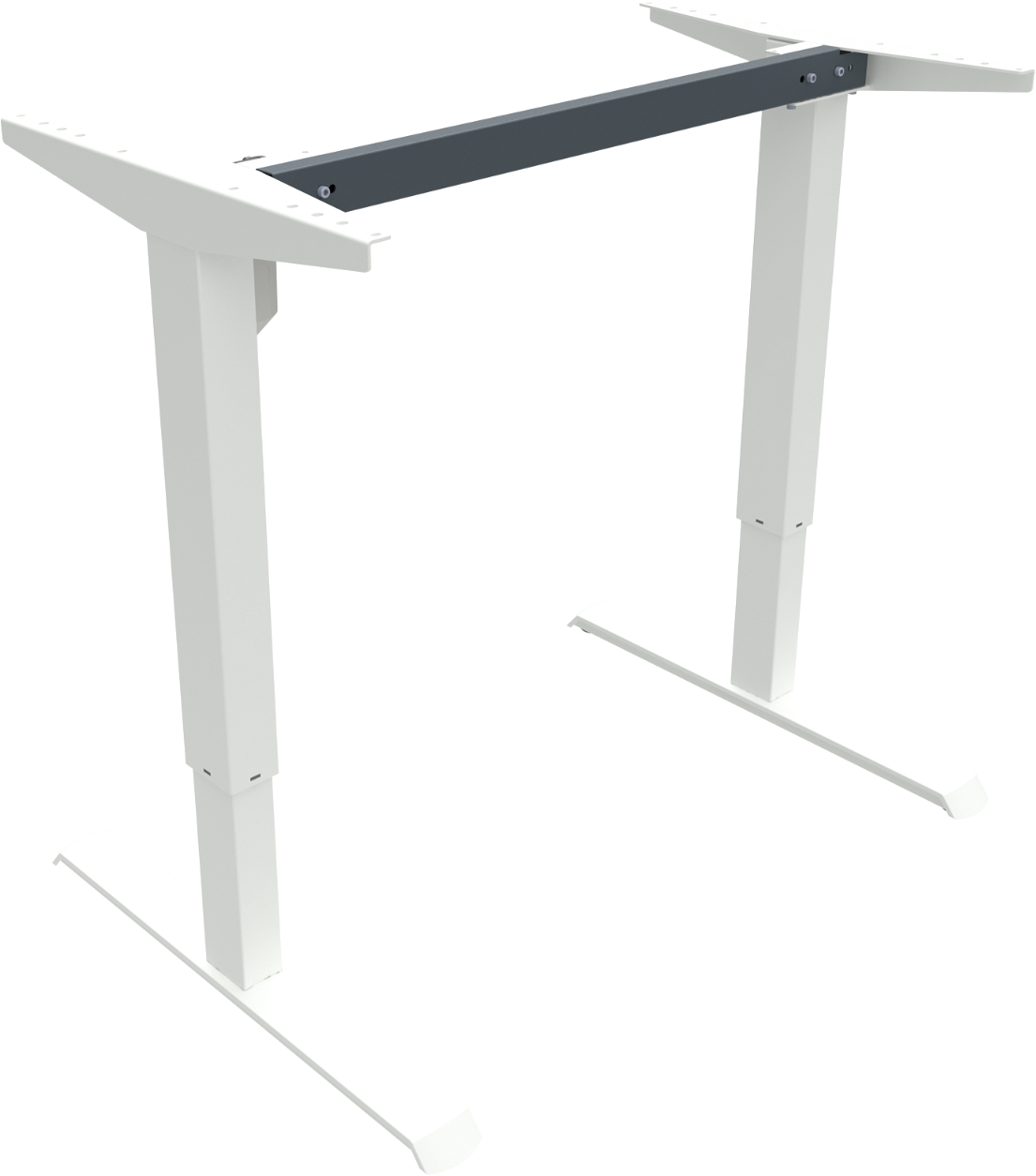 Hæve-/sænkebordstel ZenNord AdaptDesk hvid justerbar ramme 68-118 cm robust metal