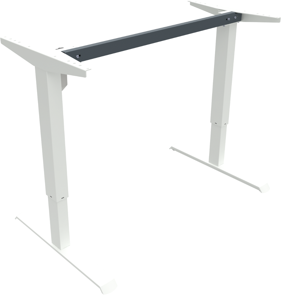 Hæve-/sænkestel til skrivebord ZenNord AdaptDesk hvid metal justerbart 68-118 cm