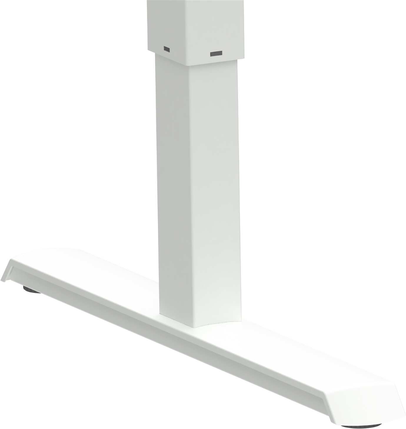 Hæve-/sænkestel ZenNord AdaptDesk bordstel i hvidt metal med teleskopisk bredde 132-172 cm og højdejustering 68-118 cm