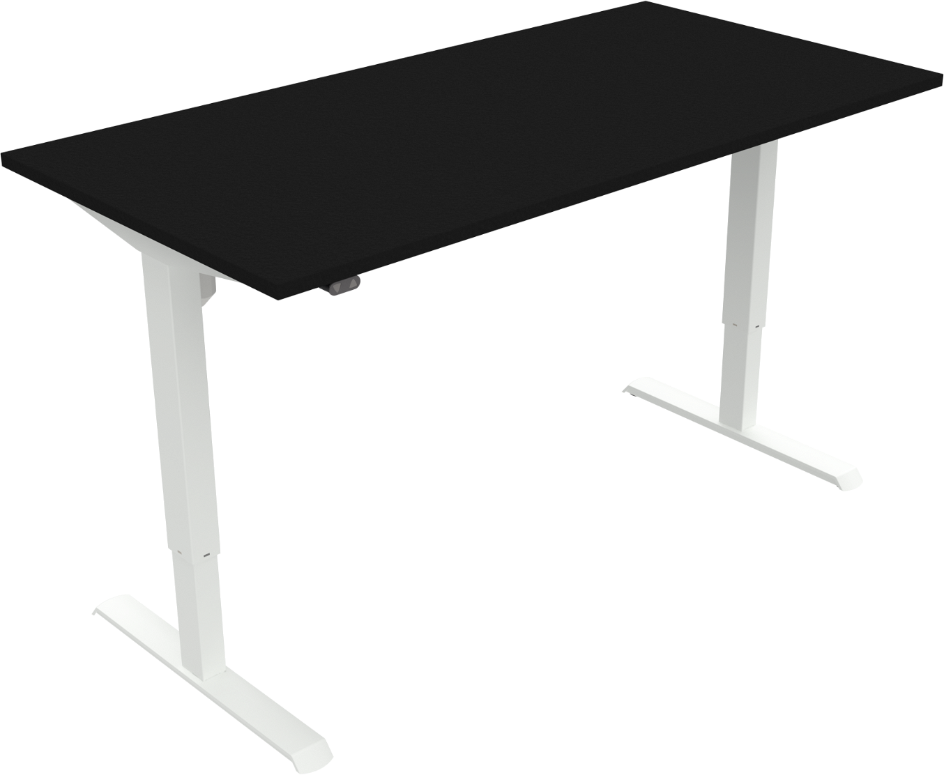 Hæve-/sænkebord ZenNord AdaptDesk 2-bens kontorbord sort/hvid 68 - 118x80x160 cm