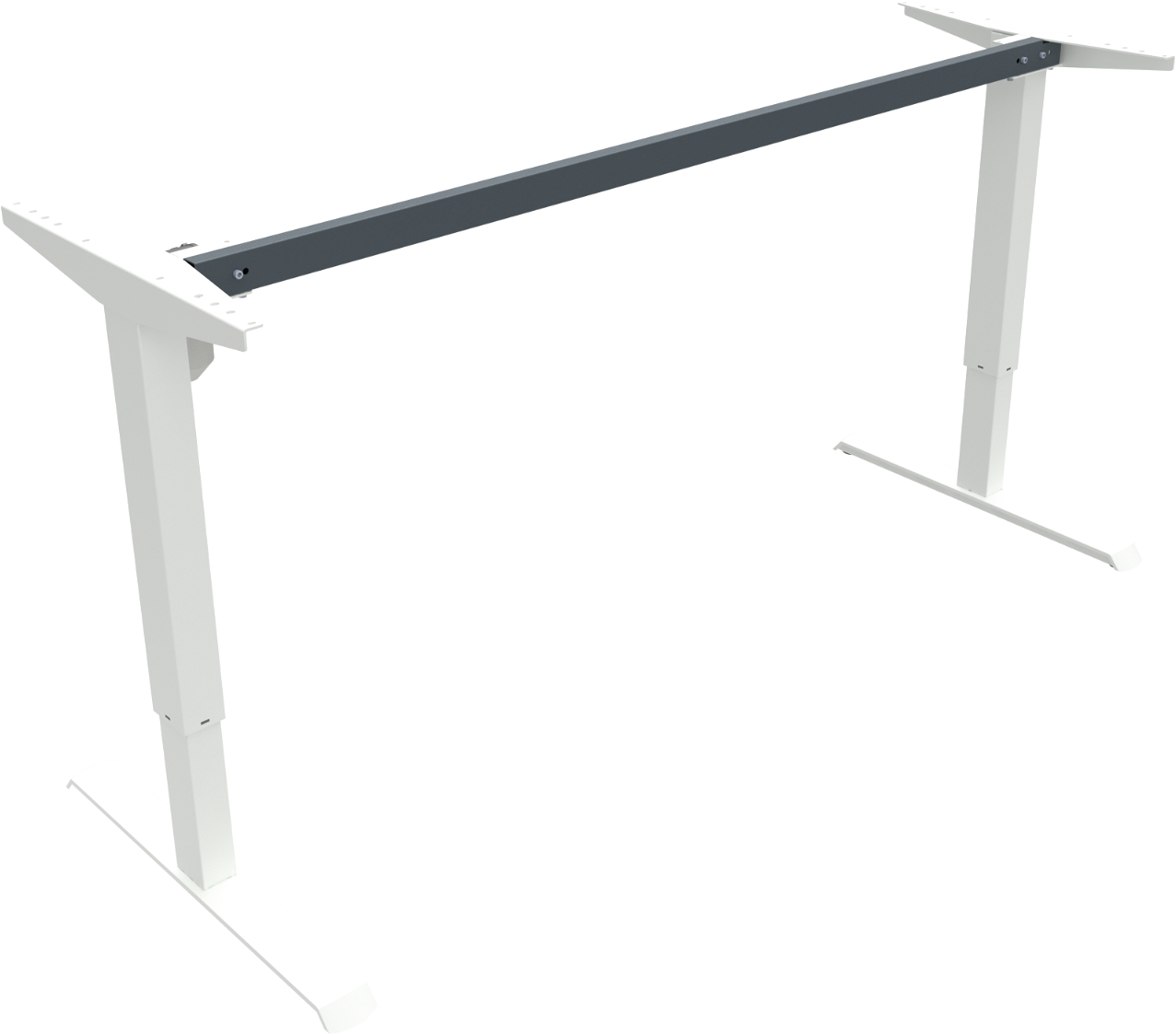 Hæve-/sænkebordstel ZenNord AdaptDesk justerbart 68-118 cm hvid metal