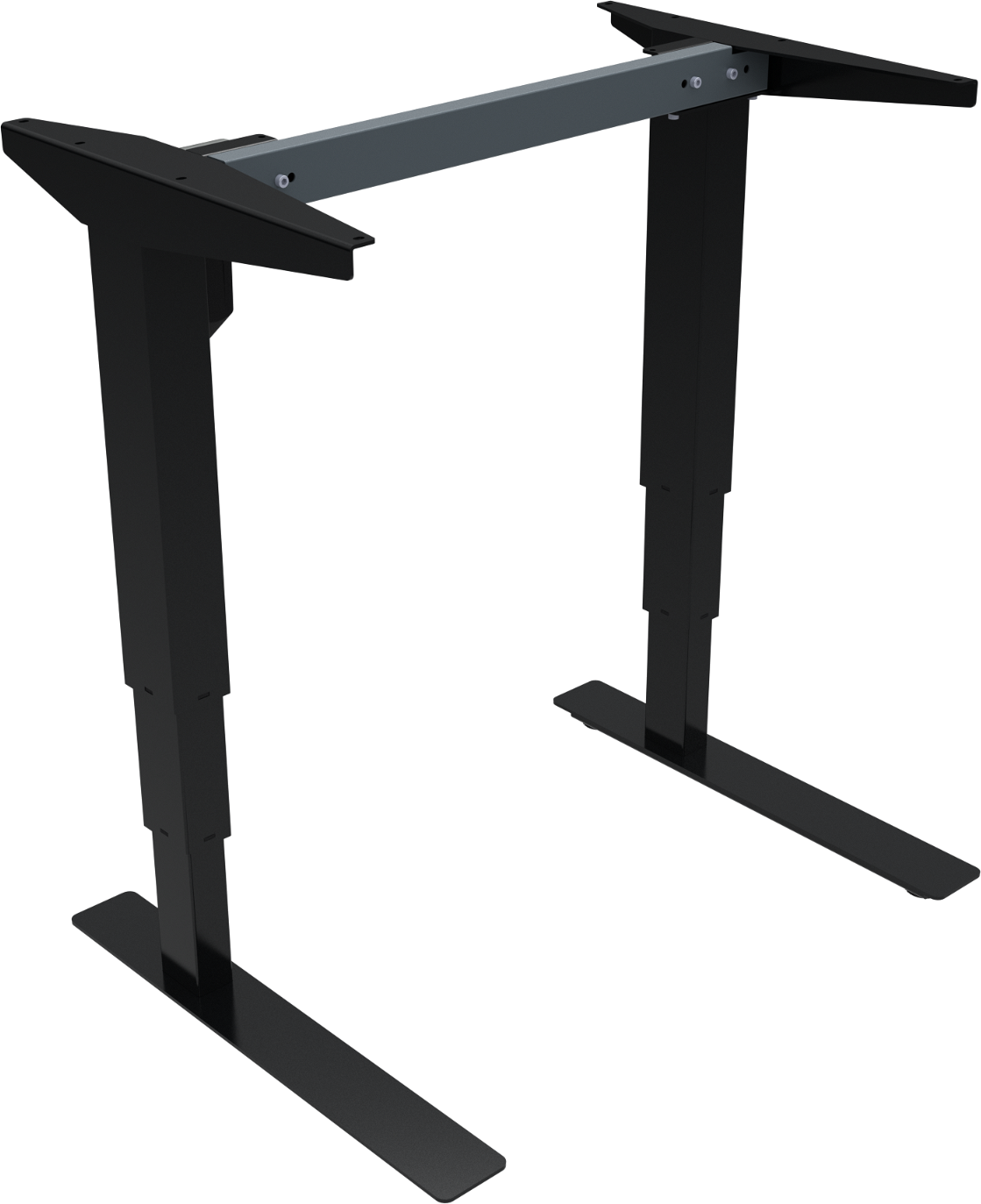 Hæve-/sænkestel ZenNord VersaStand sort metal open frame højdejustering 57-122 cm mulighed for hjul og batteri
