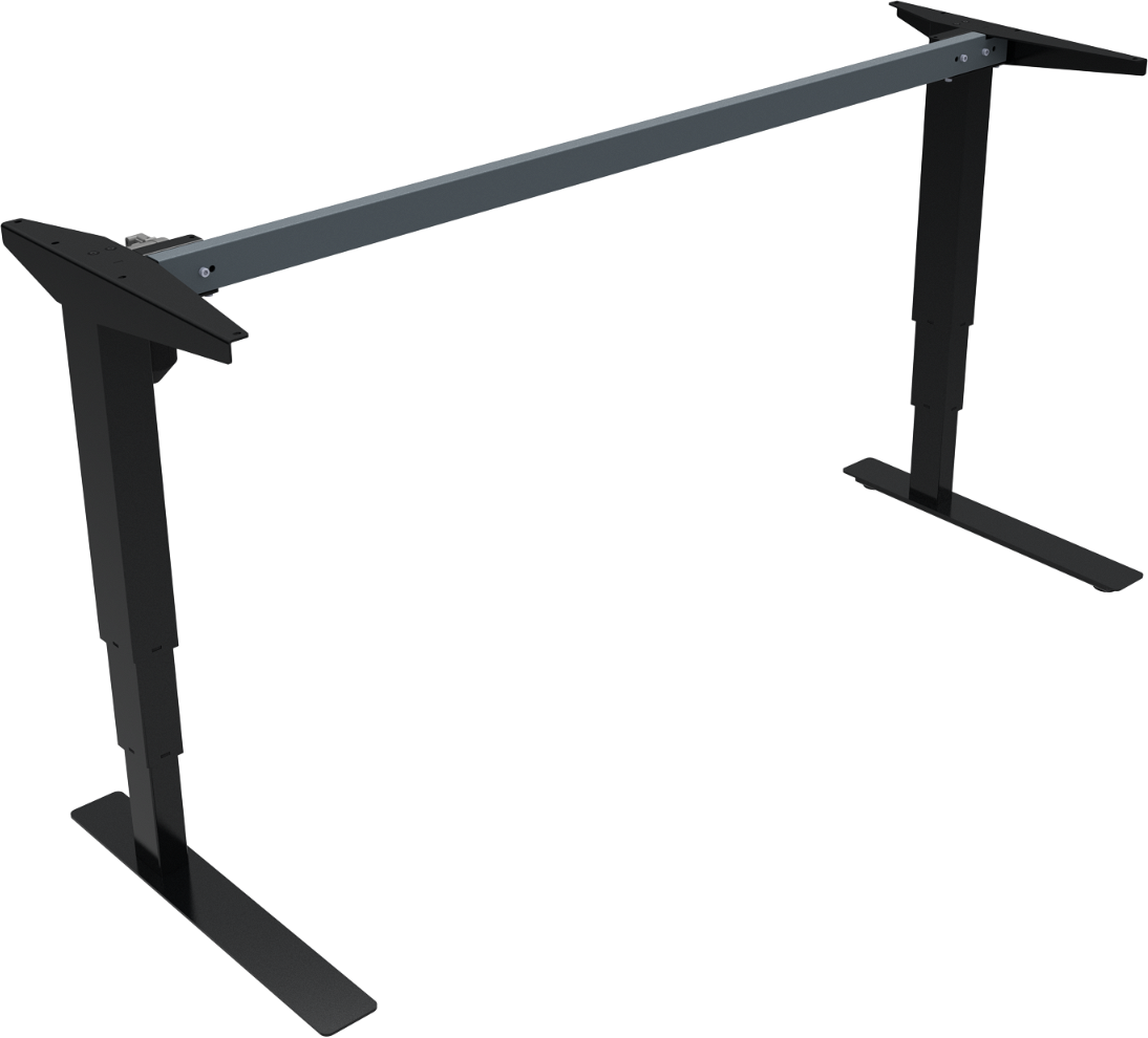 Hæve-/sænkestel ZenNord VersaStand  -  sort metal, højdejusterbart 57-122 cm, open frame, bæredygtigt design