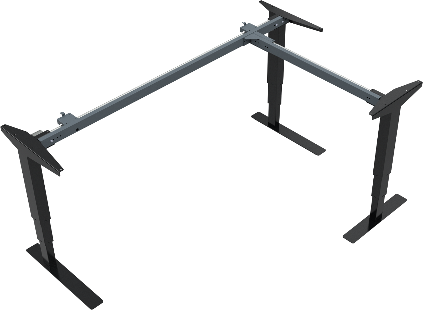 Hæve-/sænkestel ZenNord VersaStand  -  sort 3-søjlet metalstel justerbart 57-122 cm