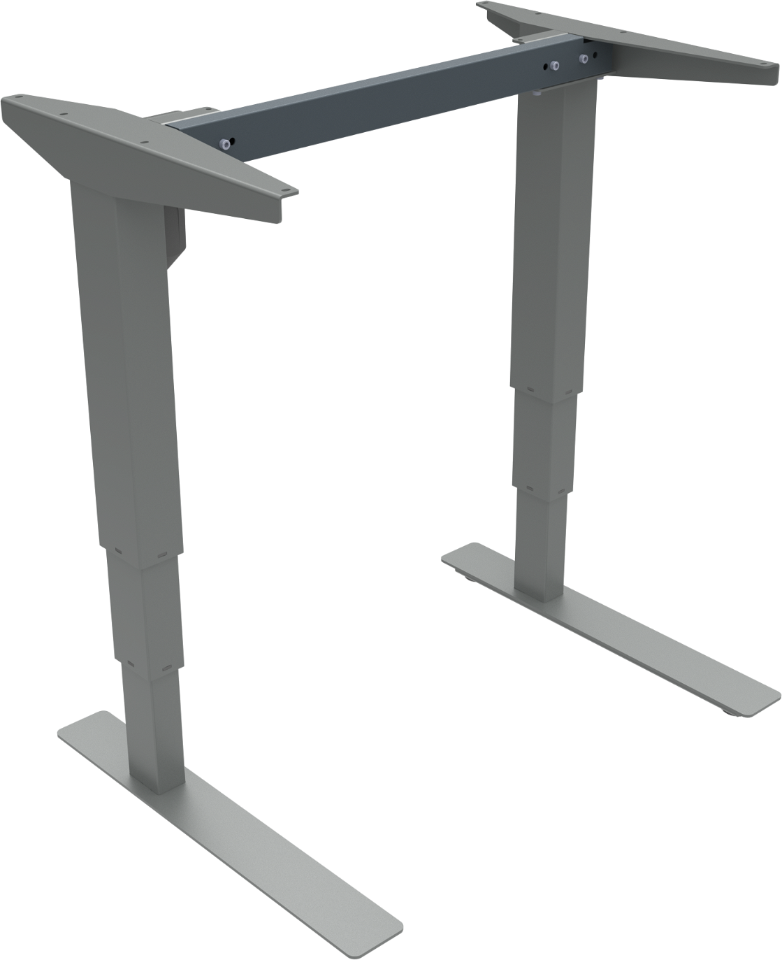 Hæve-/sænkestel ZenNord VersaStand sølv metal skrivebordsstel 57-122 cm open frame