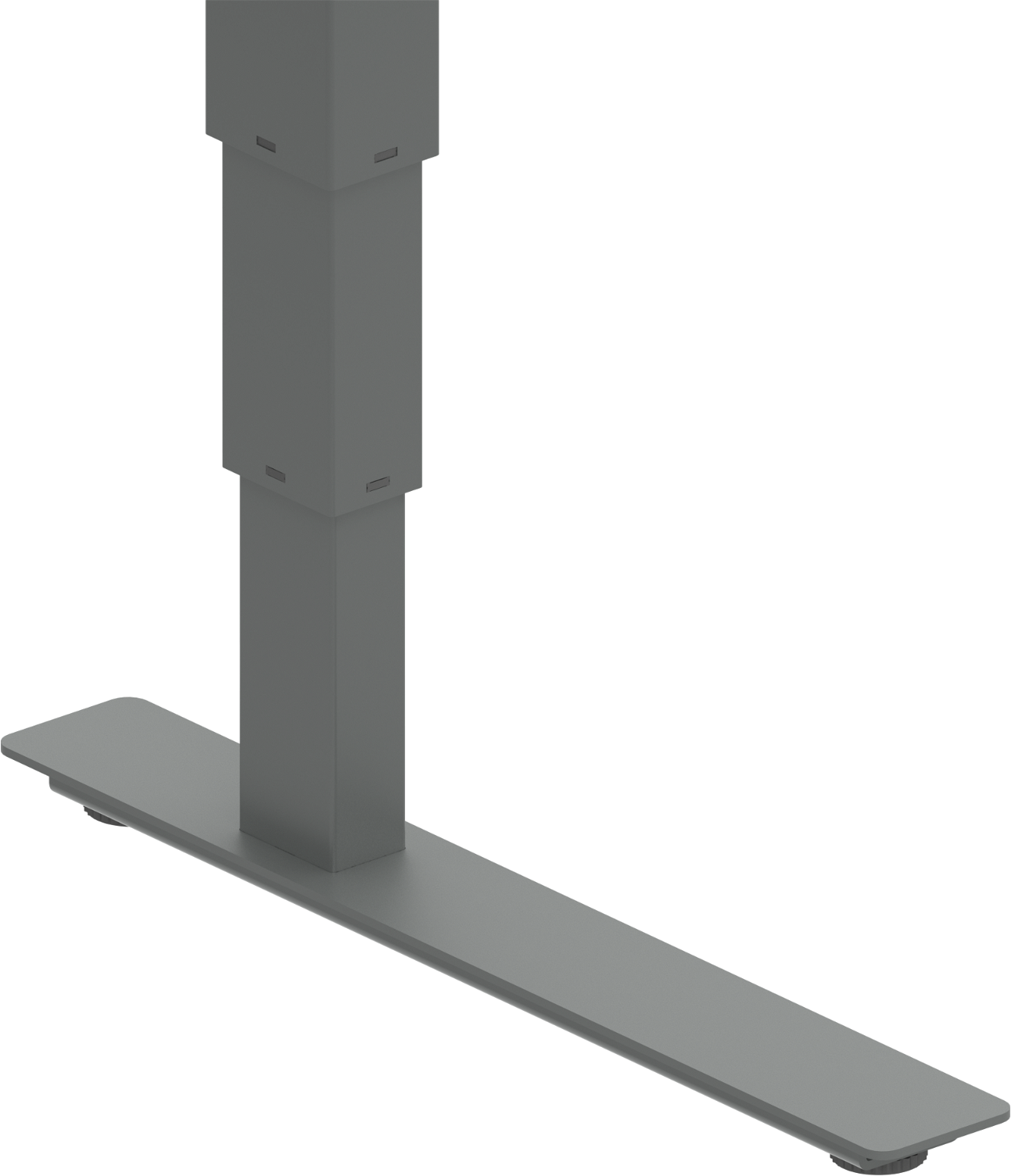 Hæve-/sænkestel ZenNord VersaStand 501-37 sølv metal  -  justerbart skrivebordstel 57-122 cm til 120 bordplader