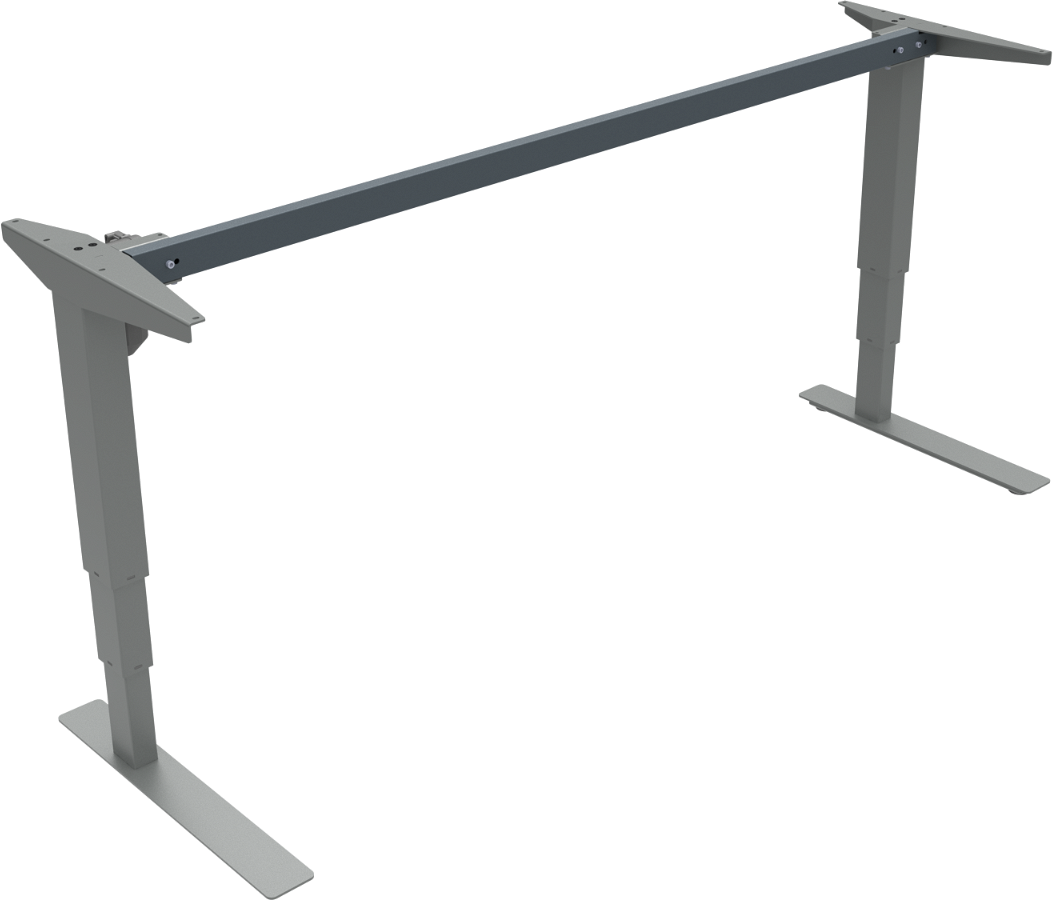 Hæve-/sænkestel ramme ZenNord VersaStand metal sølv højdejusterbar 57-122 cm open frame