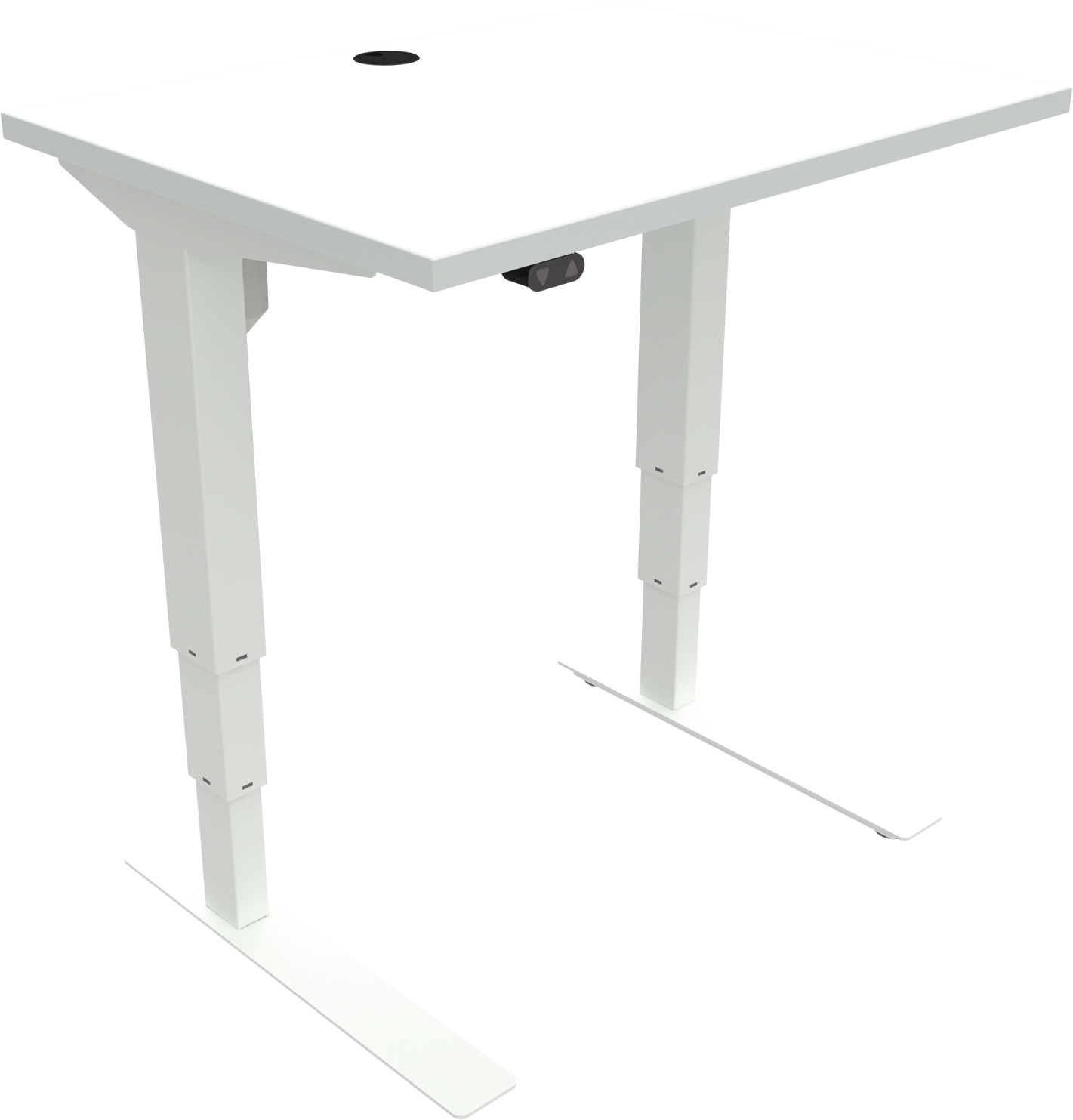 Hæve-/sænkebord ZenNord VersaStand firkantet 80Ã60 cm MFC hvid