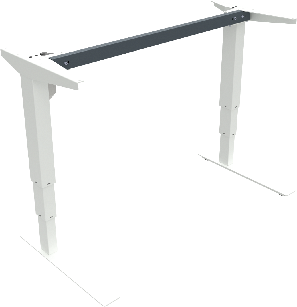 Hæve-/sænkestel ZenNord VersaStand justerbart 57-122 cm højde hvidt metal bordstel