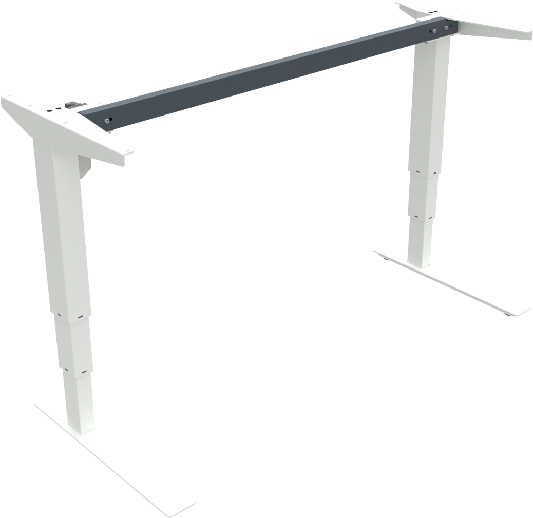 Hæve-/sænkestel ZenNord VersaStand hvidt metal justerbart 57 - 122 cm åben ramme