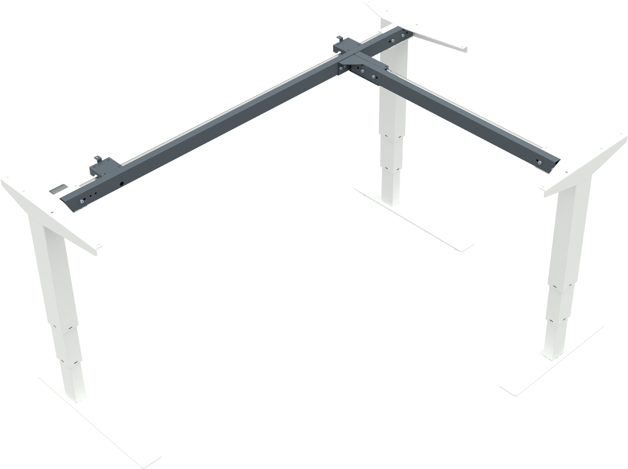 Hæve-/sænkestel ZenNord VersaStand 501-37 hvid metal ergonomisk elektrisk justerbar 57-122 cm