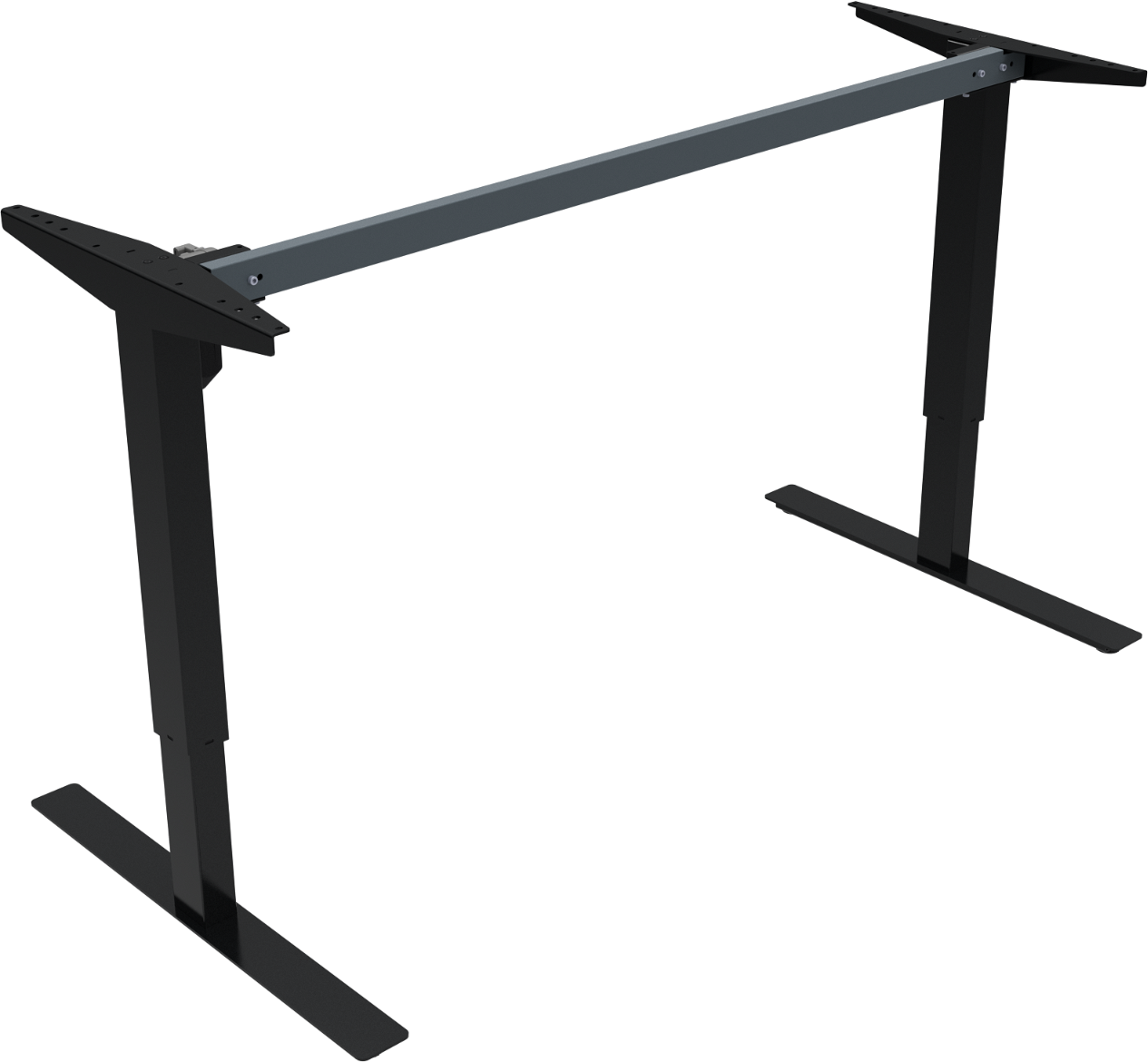 Hæve-/sænkestel ZenNord UpDown sort metal H68 - 118Ã75Ã152 cm med symmetriske T-ben