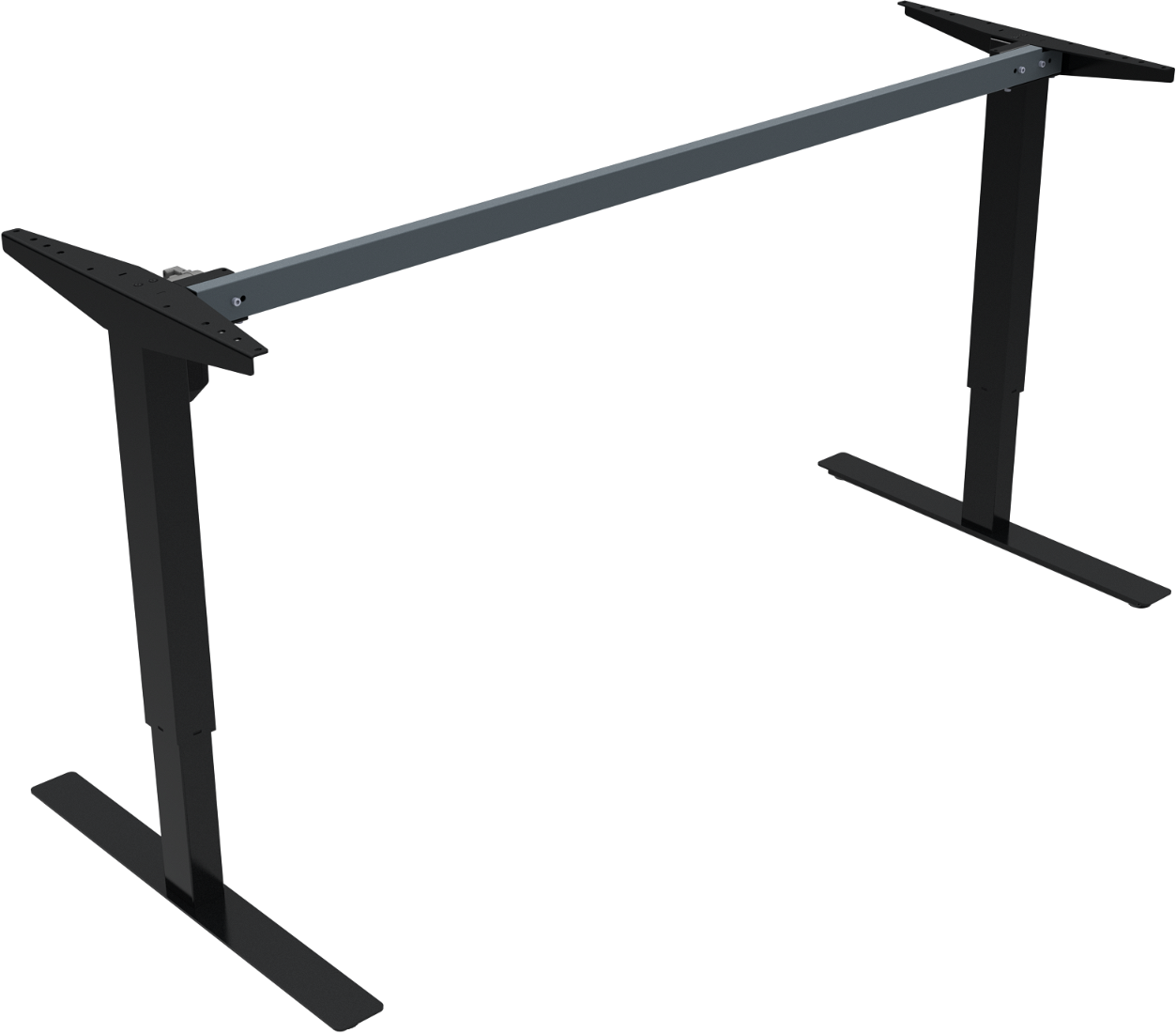 Hæve-/sænkestel ZenNord UpDown sort metal T-bensramme  -  justerbar 68 - 118 cm