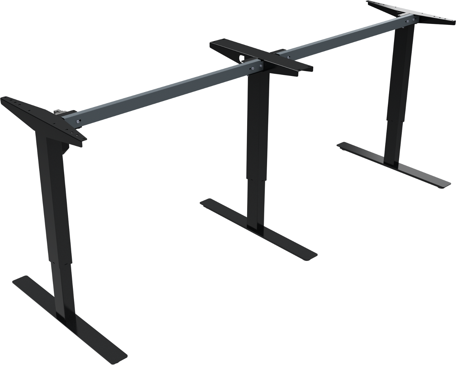 Hæve-/sænkestel ZenNord UpDown sort metal T-ben justerbar højde 68-118 cm