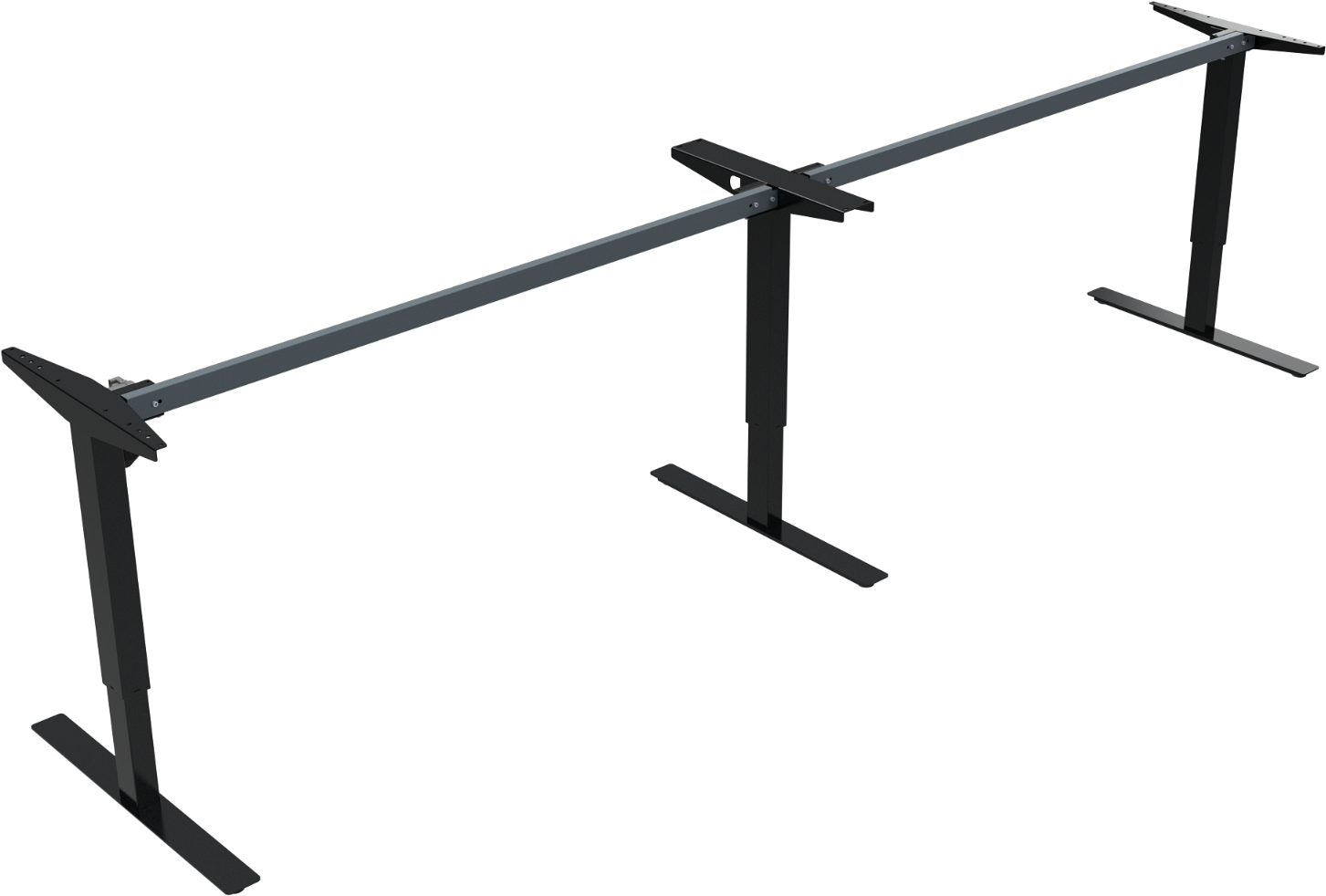Hæve-/sænkebordstel ZenNord UpDown sort metal H68-118 cm 75Ã342 cm