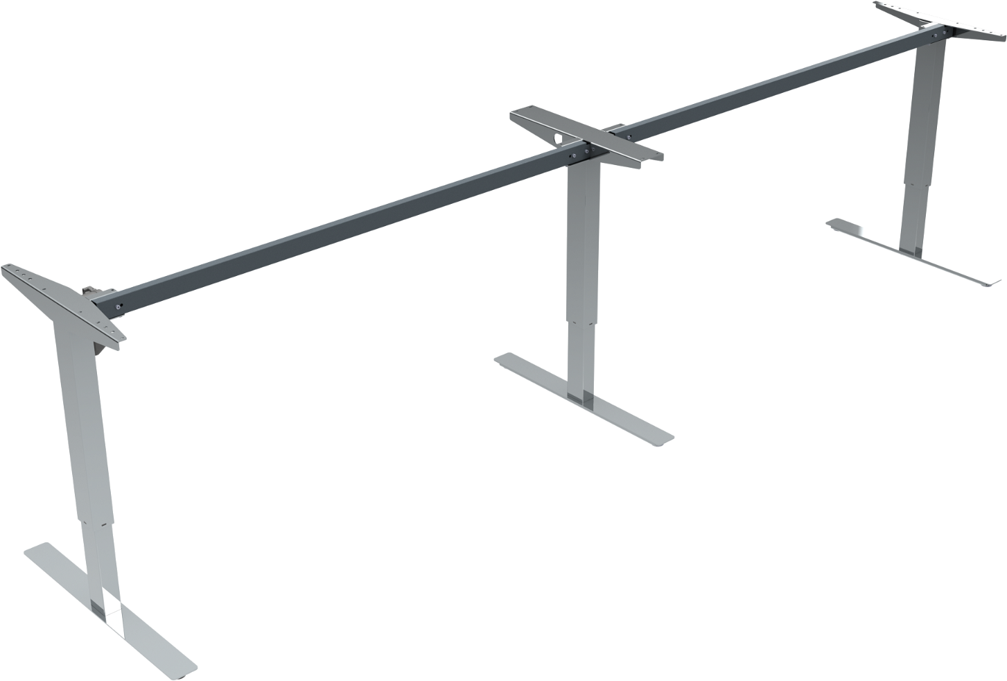 ZenNord UpDown hæve-/sænkestel i krom til konference- og kontorbord regulerbar højde 68 - 118 cm