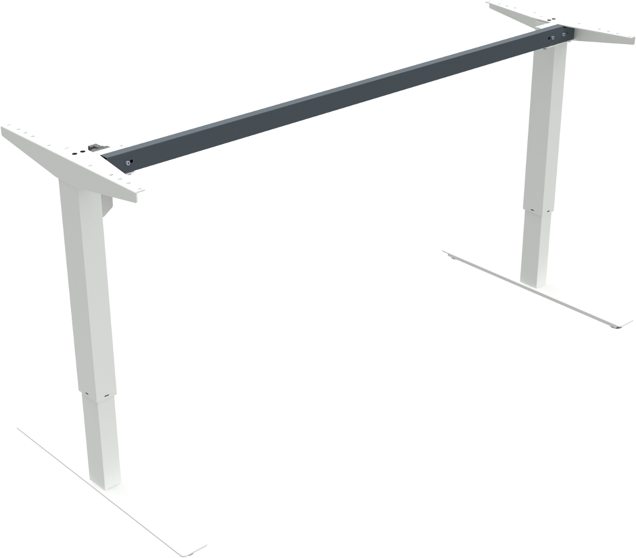 Hæve-/sænkestel ZenNord UpDown hvid metal justerbar 68-118 cm højde