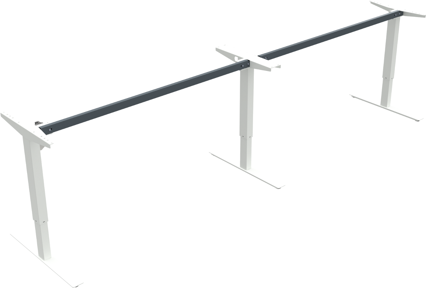 Hæve-/sænkestel ZenNord UpDown hvid metalramme 68 - 118 cm justerbar til kontorbord